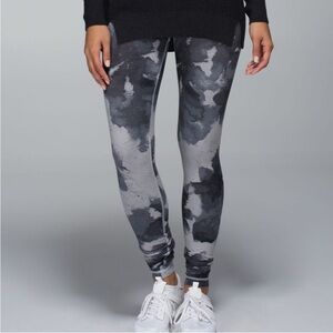 LULULEMON Wunder Under Pant Floral Platoon Silver Spoon